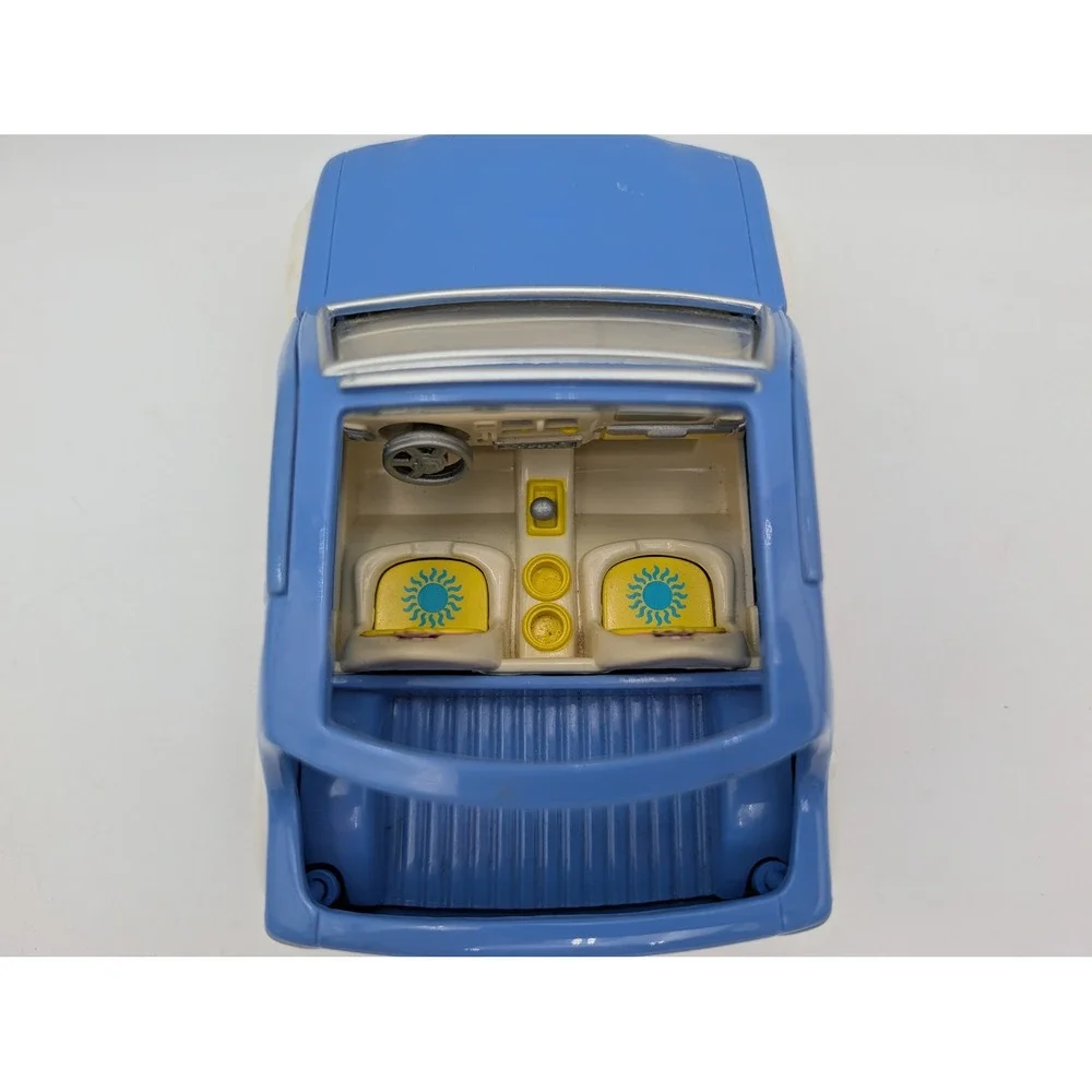 Polly Pocket Toy Car Blue White 2001 Vintage Flower Details Origin Products Ltd